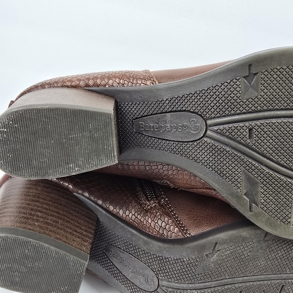 Baretraps Rebel Block Heel Booties Brown Womens Size 10 Boots Shoes - Picture 8 of 12